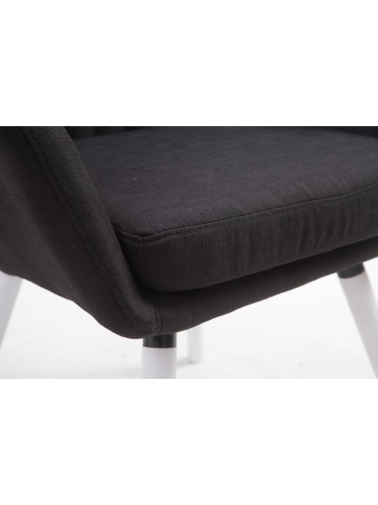 Stoel Florian stof, zwart