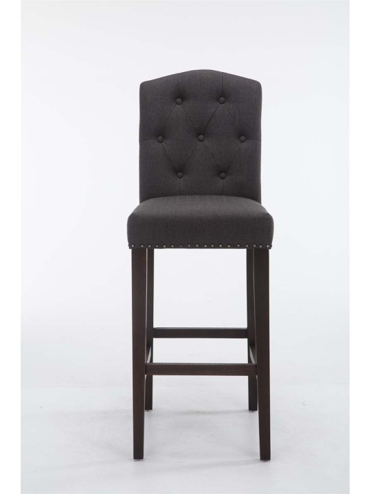 Barkruk Louise stof antiek, donkergrijs