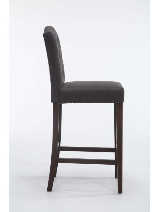 Barkruk Louise stof antiek, donkergrijs