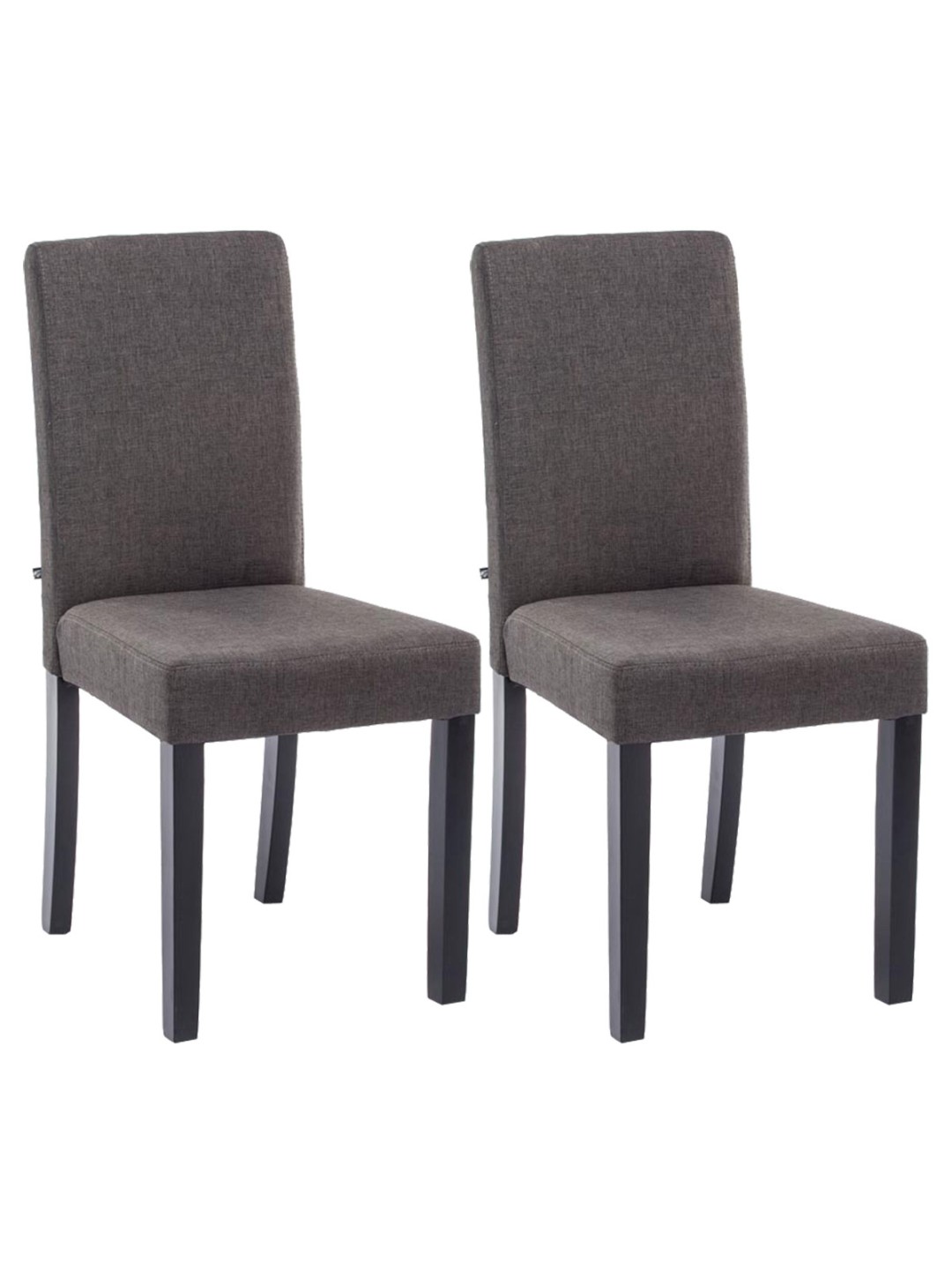 Set van 2 eetkamerstoelen Ina stof, donkergrijs