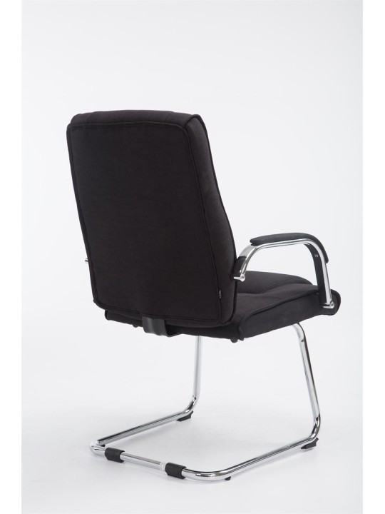 Bezoekersstoel Attila stof, zwart