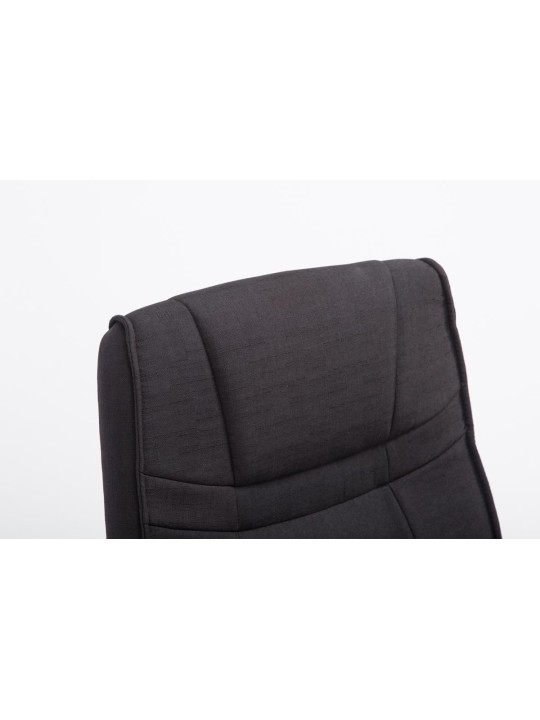 Bezoekersstoel Attila stof, zwart