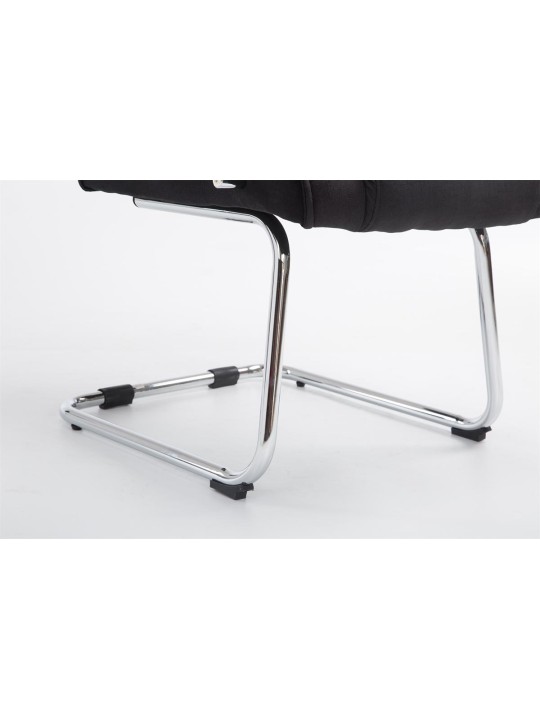 Bezoekersstoel Attila stof, zwart
