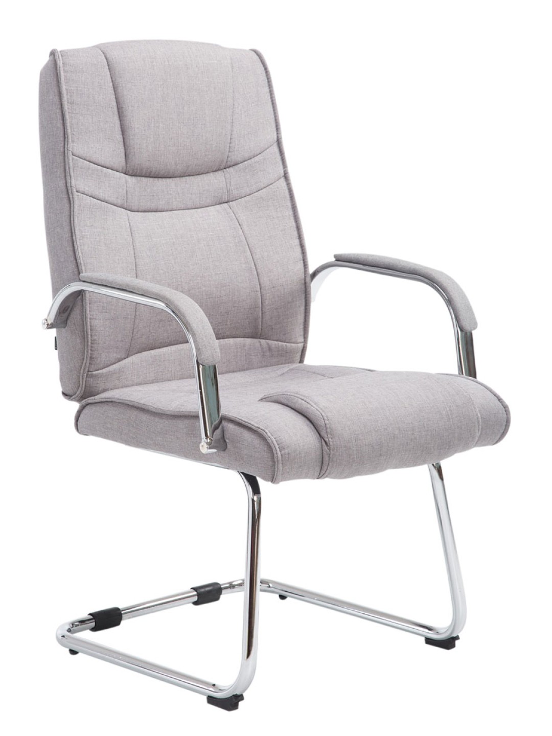 Bezoekersstoel Attila stof, grijs