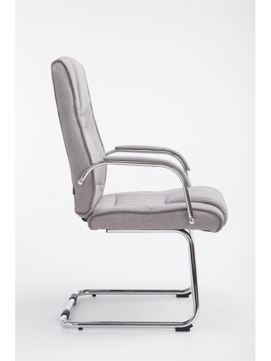 Bezoekersstoel Attila stof, grijs