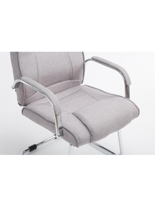 Bezoekersstoel Attila stof, grijs