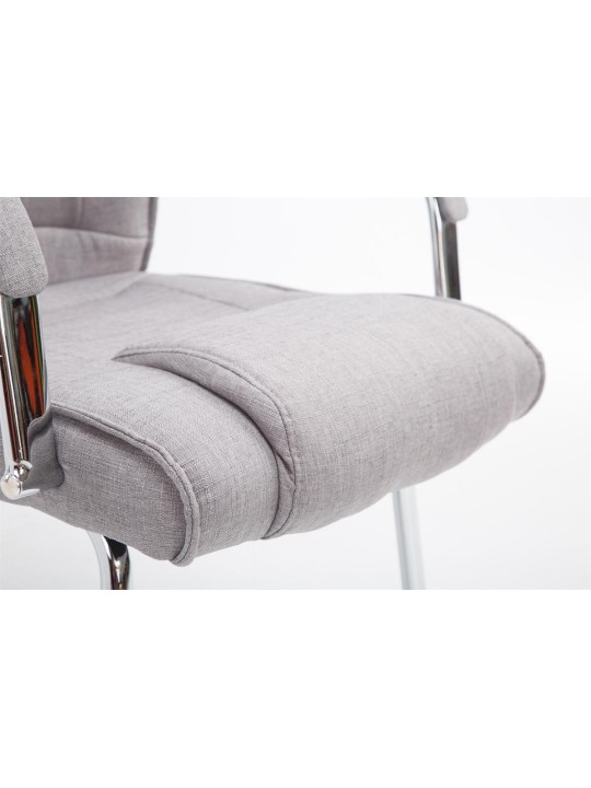 Bezoekersstoel Attila stof, grijs