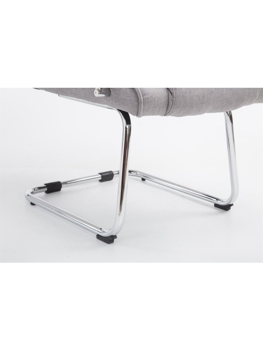 Bezoekersstoel Attila stof, grijs