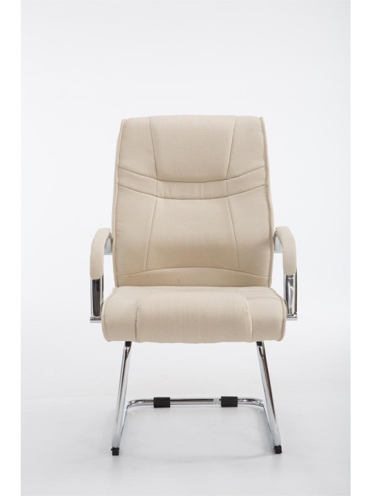 Bezoekersstoel Attila stof, crème