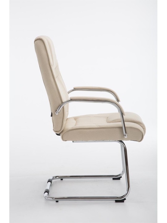 Bezoekersstoel Attila stof, crème
