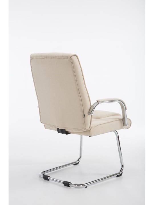Bezoekersstoel Attila stof, crème
