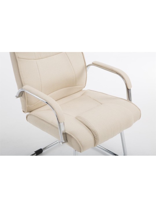 Bezoekersstoel Attila stof, crème