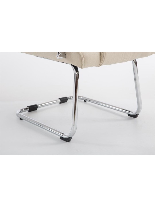 Bezoekersstoel Attila stof, crème