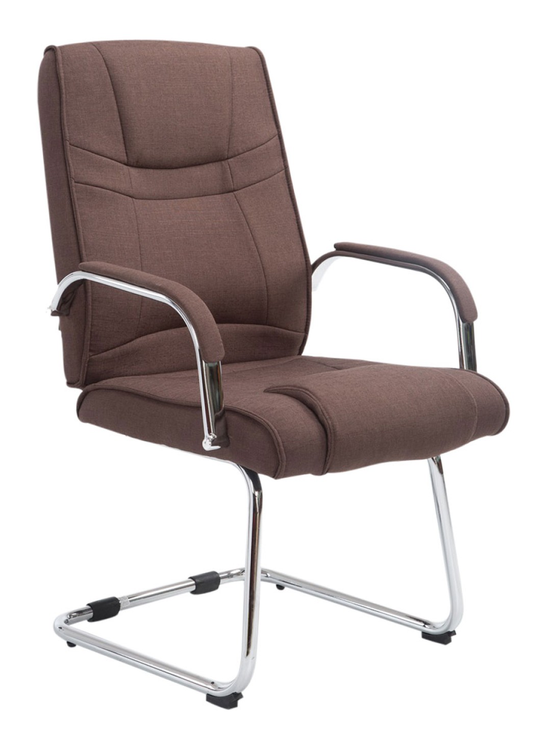 Bezoekersstoel Attila stof, bruin