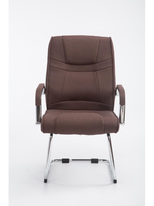 Bezoekersstoel Attila stof, bruin