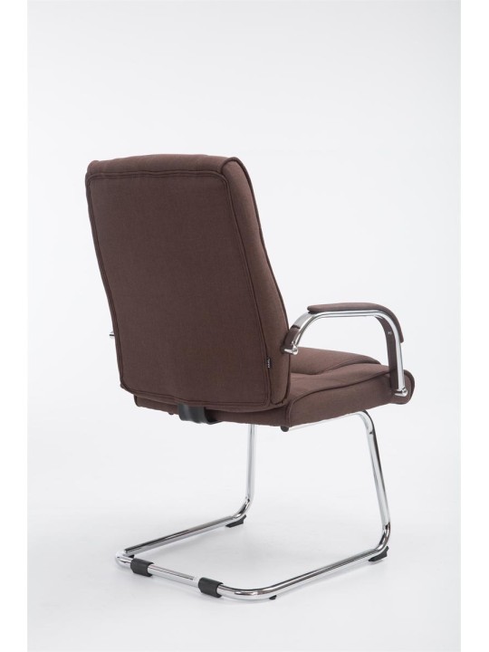 Bezoekersstoel Attila stof, bruin