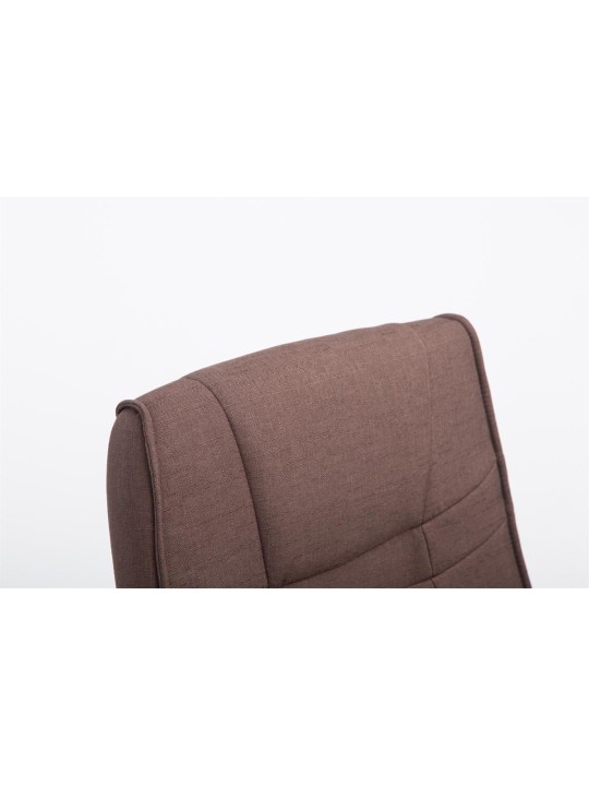 Bezoekersstoel Attila stof, bruin