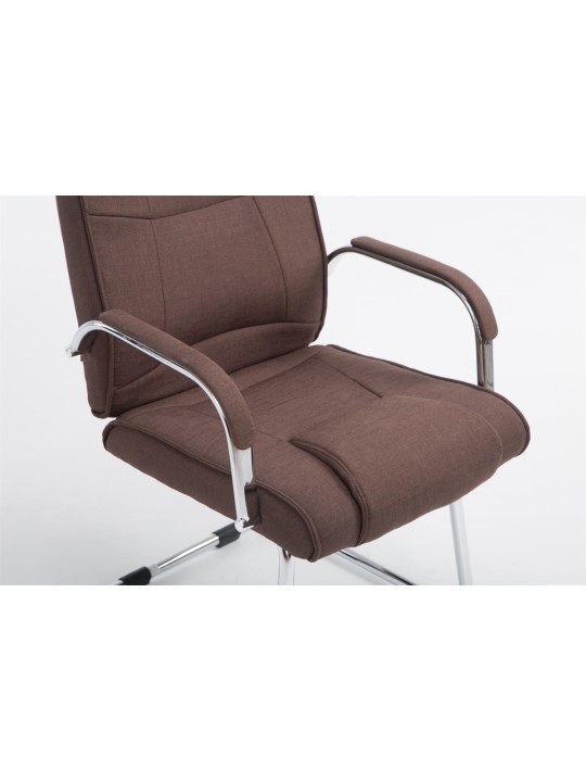 Bezoekersstoel Attila stof, bruin