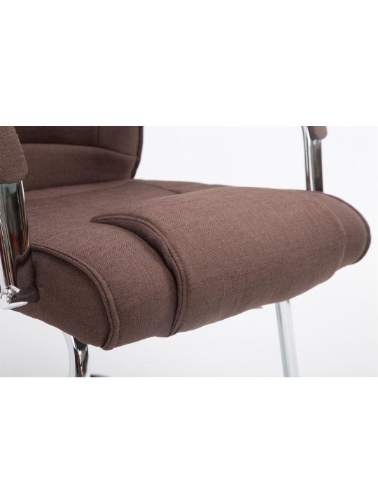 Bezoekersstoel Attila stof, bruin