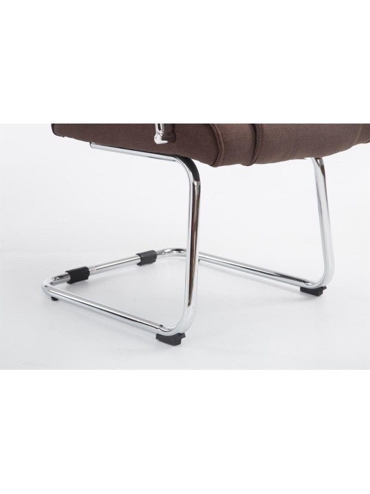 Bezoekersstoel Attila stof, bruin
