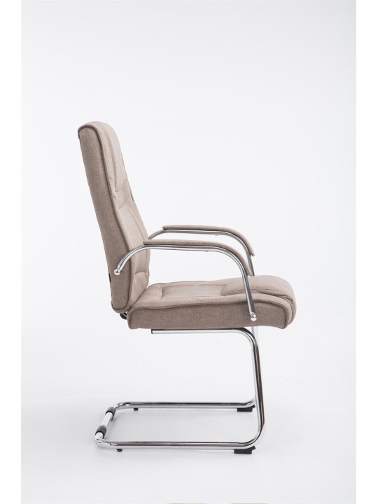 Bezoekersstoel Attila stof, taupe