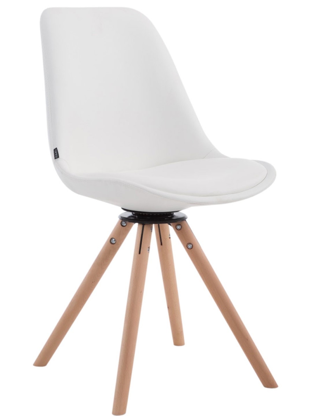 Calais Bezoekersstoel Draaibaar Natura Rond, wit