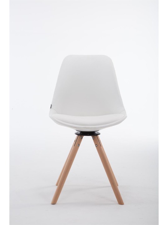 Calais Bezoekersstoel Draaibaar Natura Rond, wit