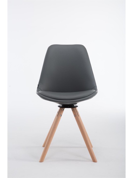 Calais Bezoekersstoel Draaibaar Natura Rond, grijs