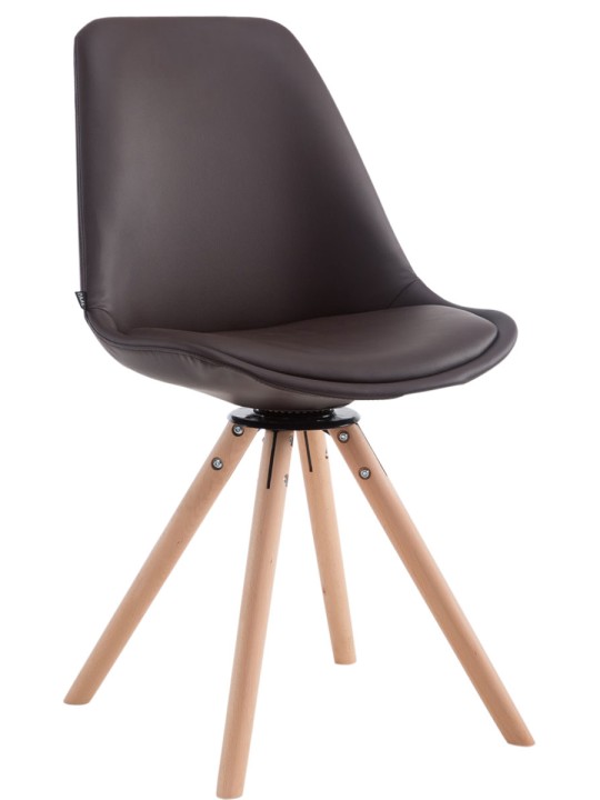 Calais Bezoekersstoel Draaibaar Natura Rond, bruin