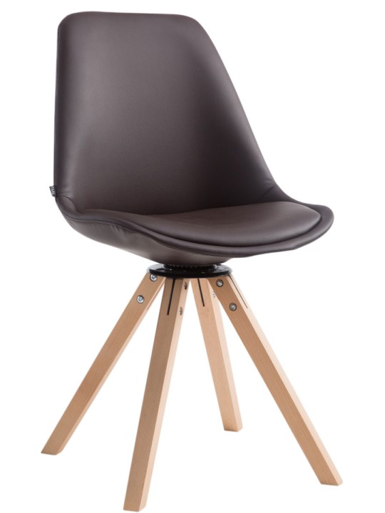 Bezoekersstoel Calais draaibaar Natura Square, bruin Bezoekersstoel Calais draaibaar Natura Square, bruin