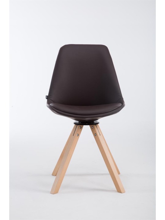 Bezoekersstoel Calais draaibaar Natura Square, bruin Bezoekersstoel Calais draaibaar Natura Square, bruin