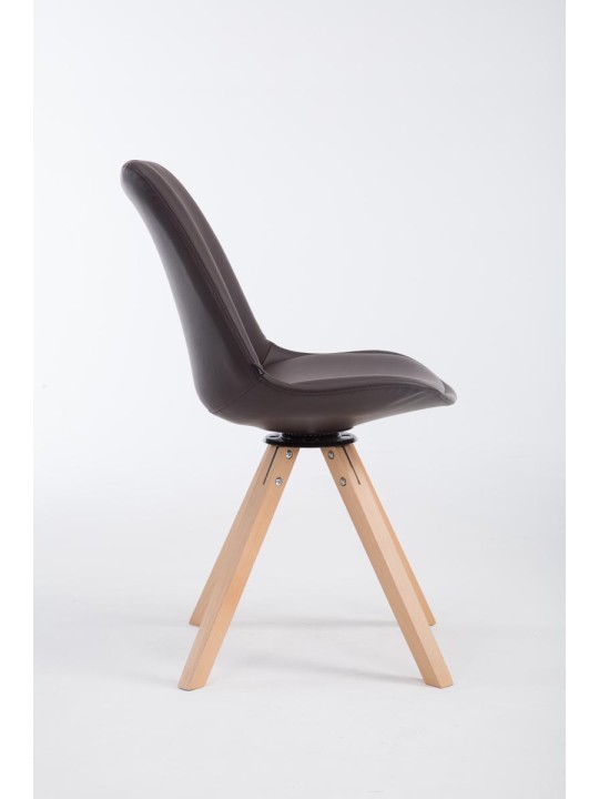 Bezoekersstoel Calais draaibaar Natura Square, bruin Bezoekersstoel Calais draaibaar Natura Square, bruin