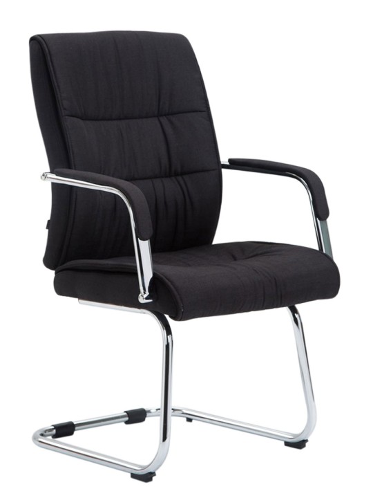Bezoekersstoel Sievert stof, zwart