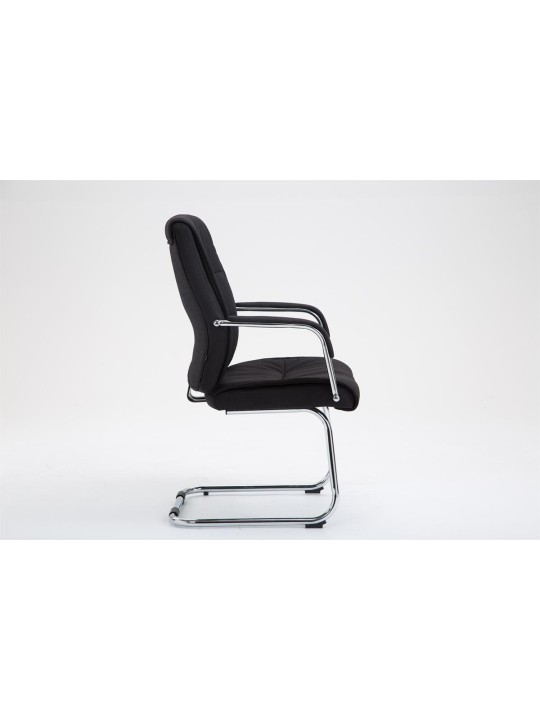 Bezoekersstoel Sievert stof, zwart