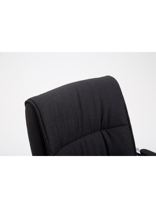 Bezoekersstoel Sievert stof, zwart