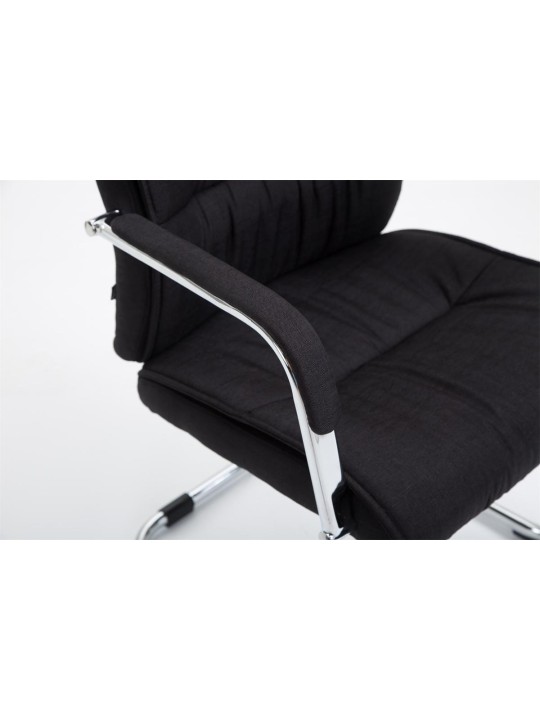 Bezoekersstoel Sievert stof, zwart