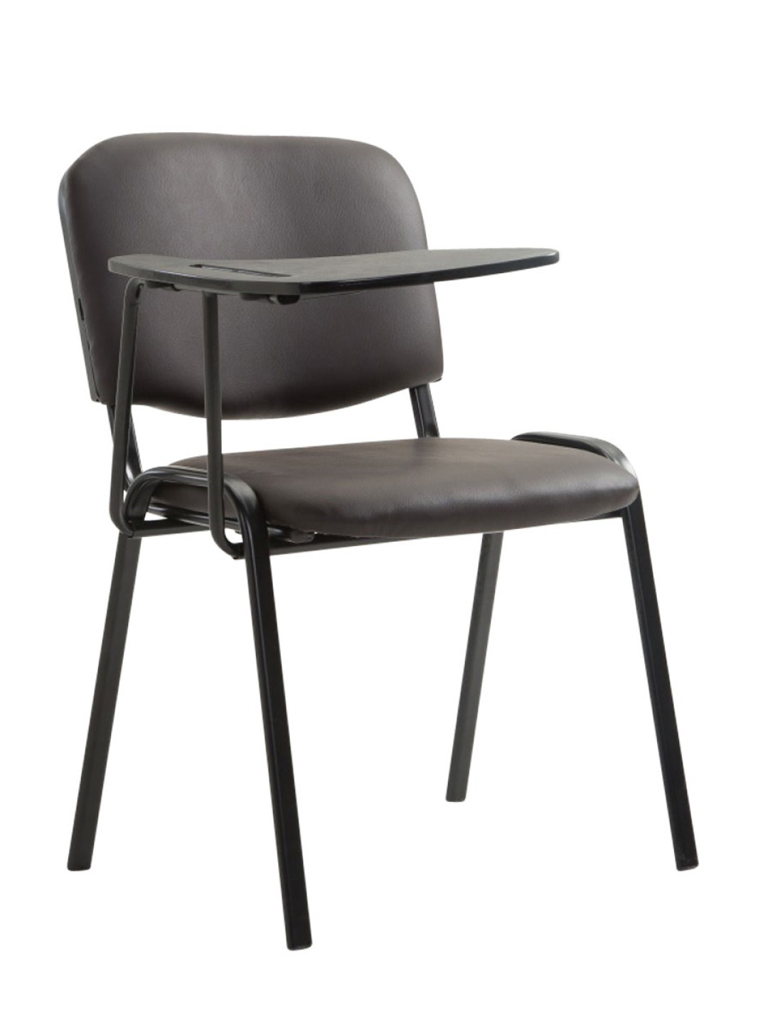 Ken stoel met klaptafel kunstleer, bruin