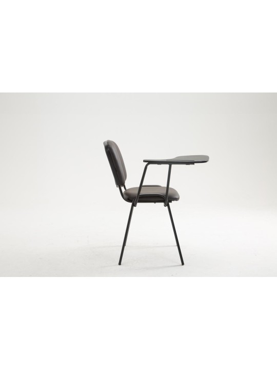 Ken stoel met klaptafel kunstleer, bruin