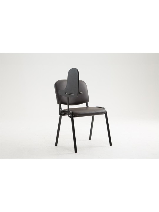 Ken stoel met klaptafel kunstleer, bruin