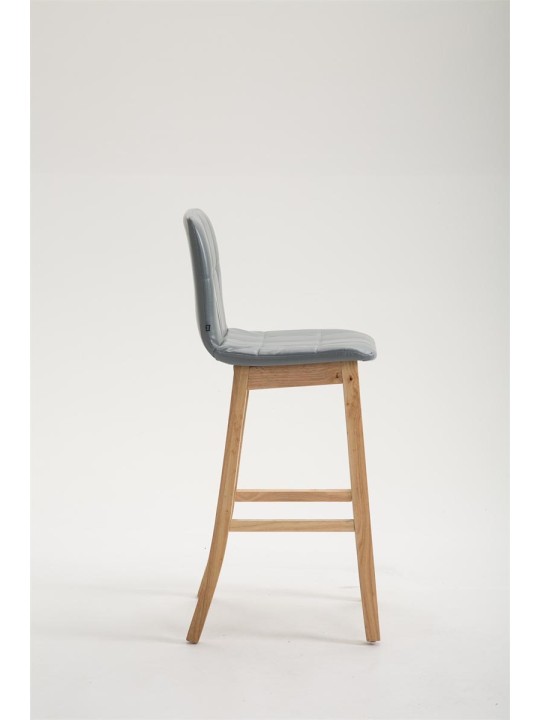 Barkruk Bregenz kunstleer Natura,, grijs