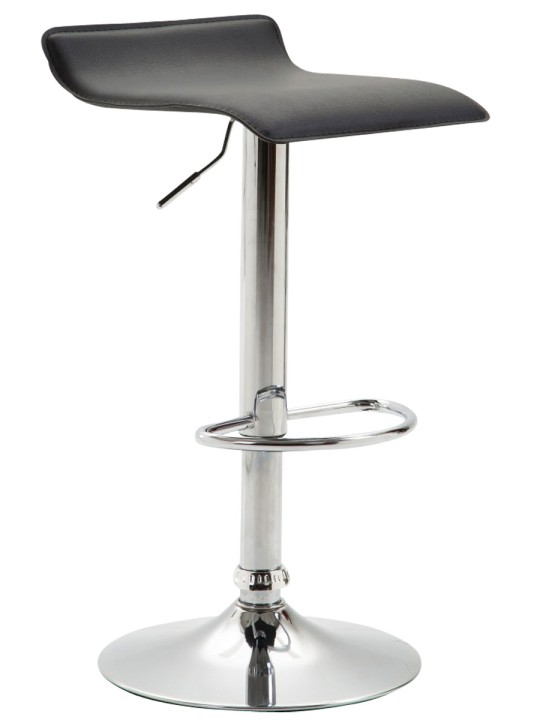 Barkruk Dyn V2 kunstleer chroom, zwart Barkruk Dyn V2 kunstleer chroom, zwart