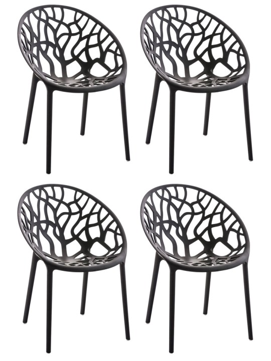 Set van 4 stoelen Hope, zwart Set van 4 stoelen Hope, zwart