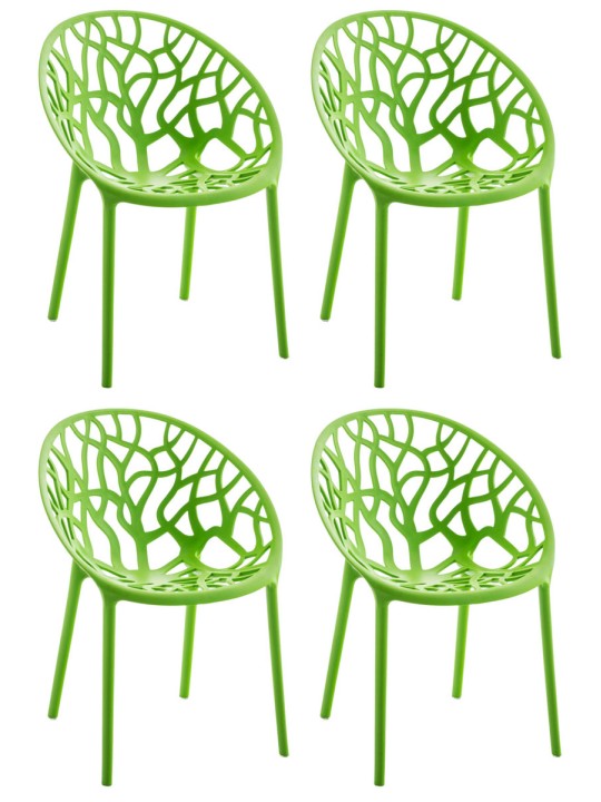 Set van 4 stoelen Hope, groen Set van 4 stoelen Hope, groen