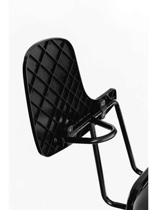 Ken stoel met klaptafel kunstleer, zwart