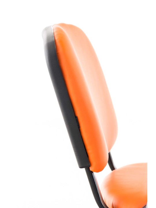 Ken stoel met klaptafel kunstleer, oranje