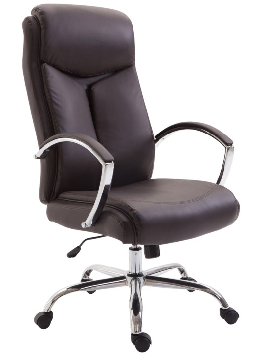 Bureaustoel Vaud kunstleer, bruin