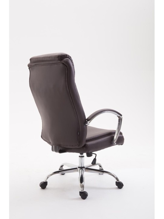 Bureaustoel Vaud kunstleer, bruin