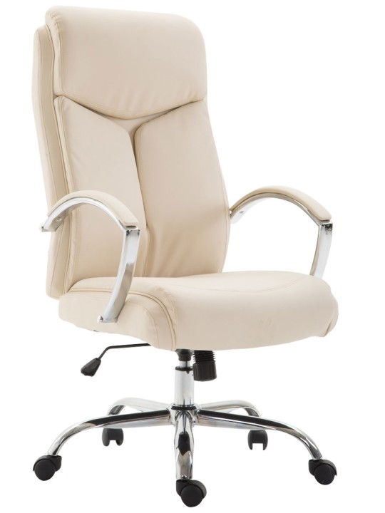 Bureaustoel Vaud kunstleer, crème