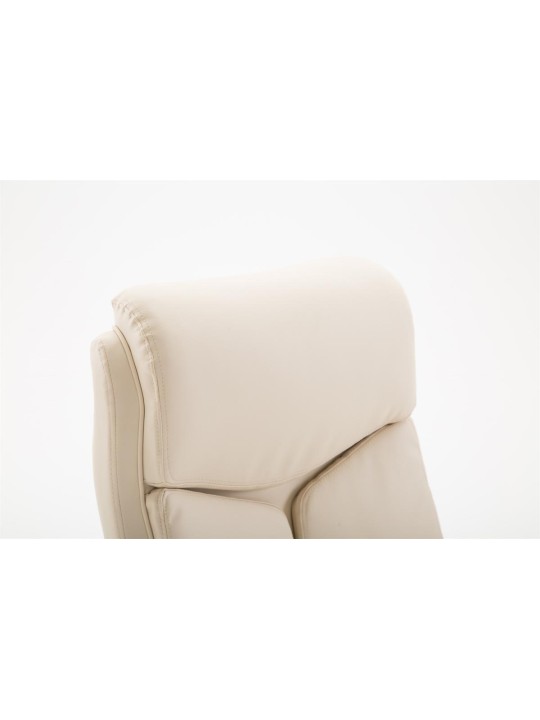 Bureaustoel Vaud kunstleer, crème