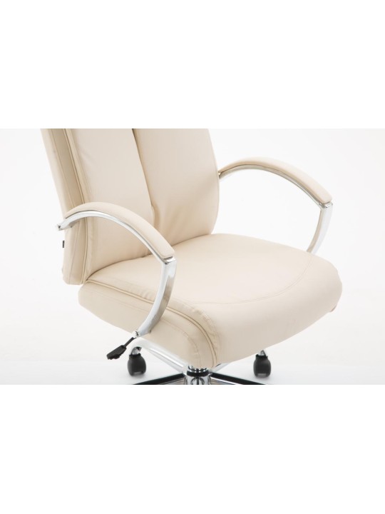 Bureaustoel Vaud kunstleer, crème